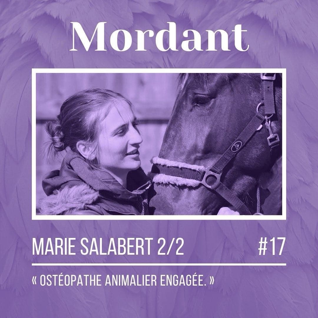 Pochette du second épisode du podcast Mordant avec Marie Salabert