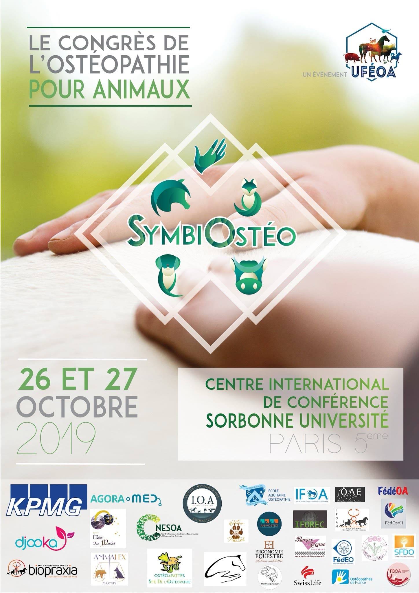 Affiche du congrès SymbiOsteo des 26 et 27 octobre 2019 à la Sorbonne